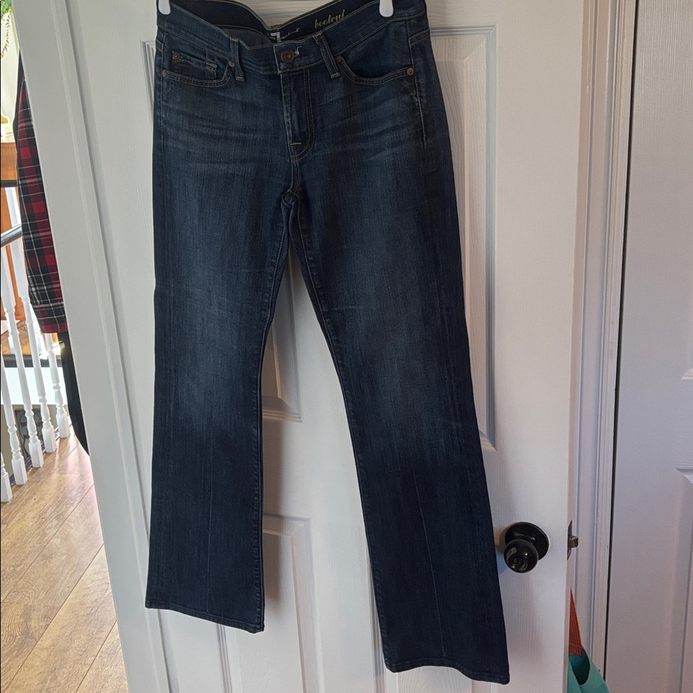 7 For All Mankind Dark Blue Boot Cut Jeans